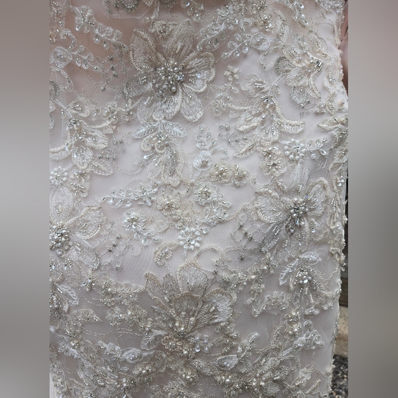 David Tutera For Mon Cherie Isla Wedding Dress - Size 14 A-Line Strapless Beaded - Picture 16 of 16